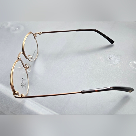 Designer Glasses Frames in Bronze and Gold - Picture 3 of 5